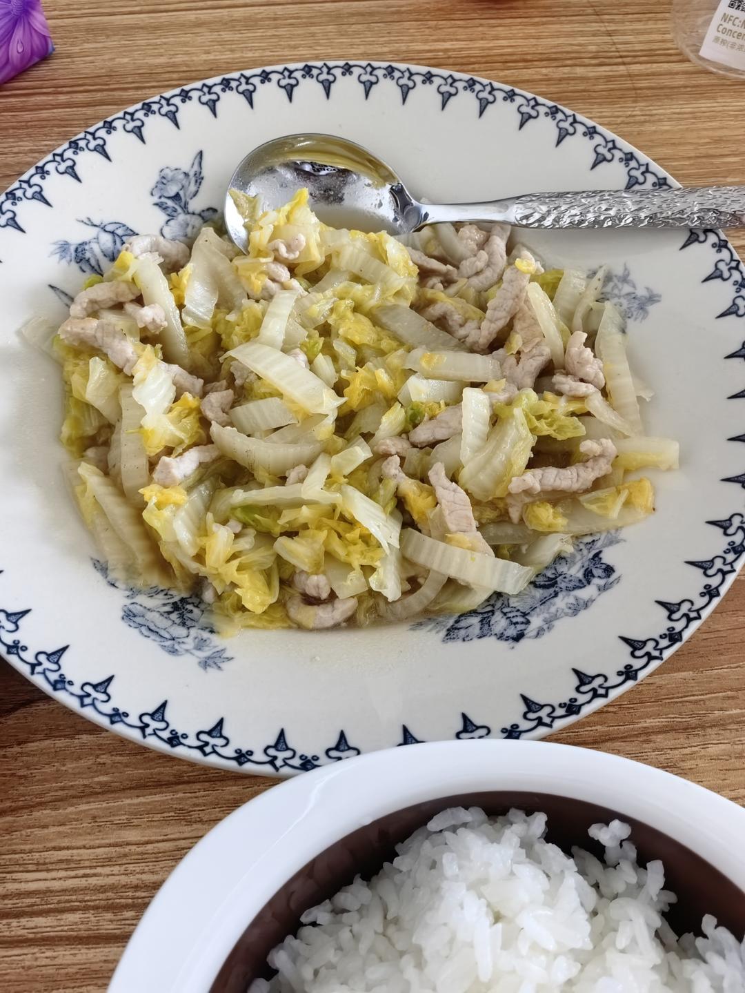白菜烂糊肉丝