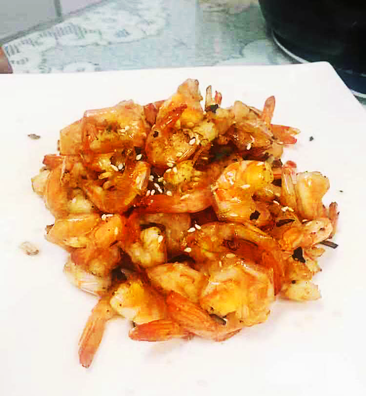 广式盐焗炒虾的做法