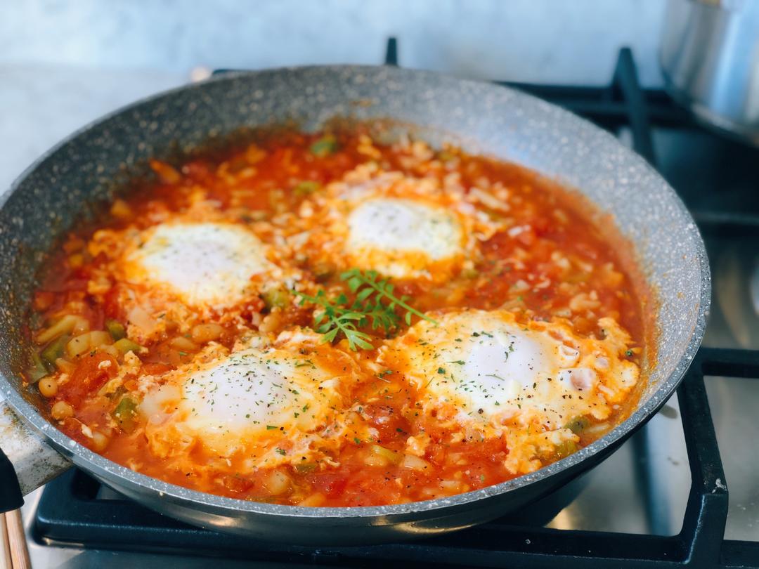早餐首选家庭版Shakshuka北非蛋的做法