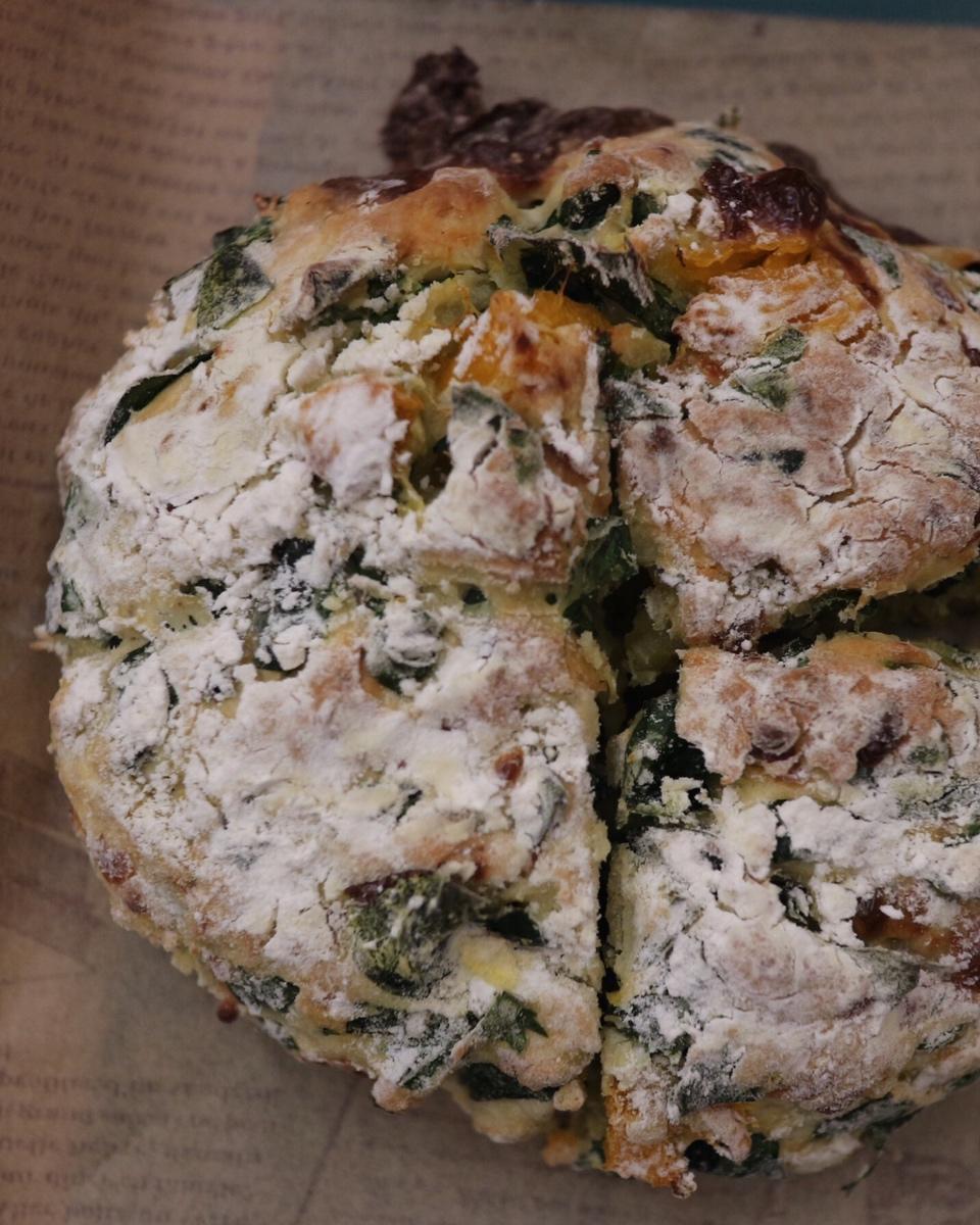 菠菜南瓜奶酪丹波面包丨健康·烘焙