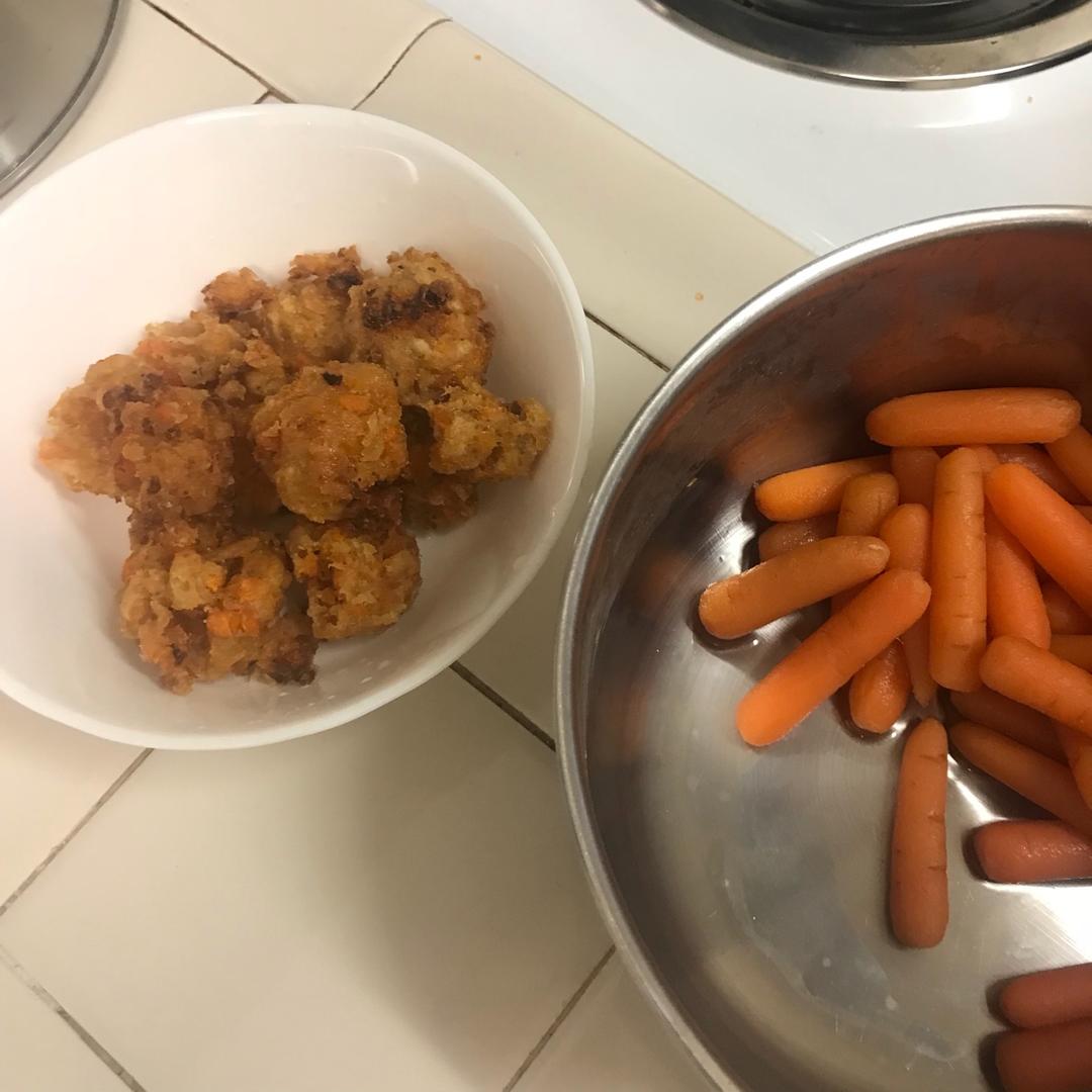 胡萝卜香菜素丸子