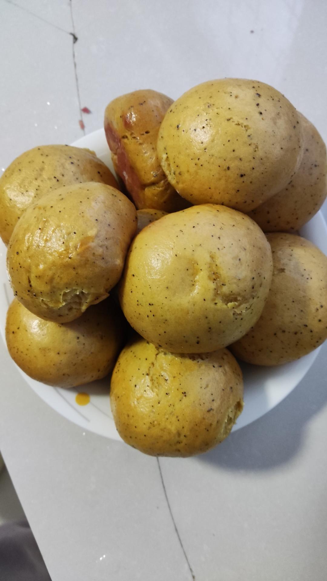 火龙果玫瑰馒头