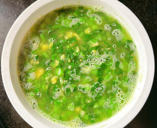耙豌豆青菜汤的做法