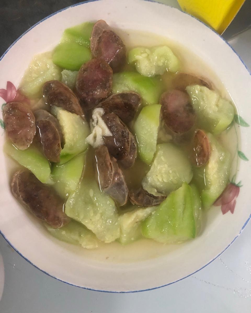 【丝瓜蒸香肠】鲜嫩美味傻瓜菜
