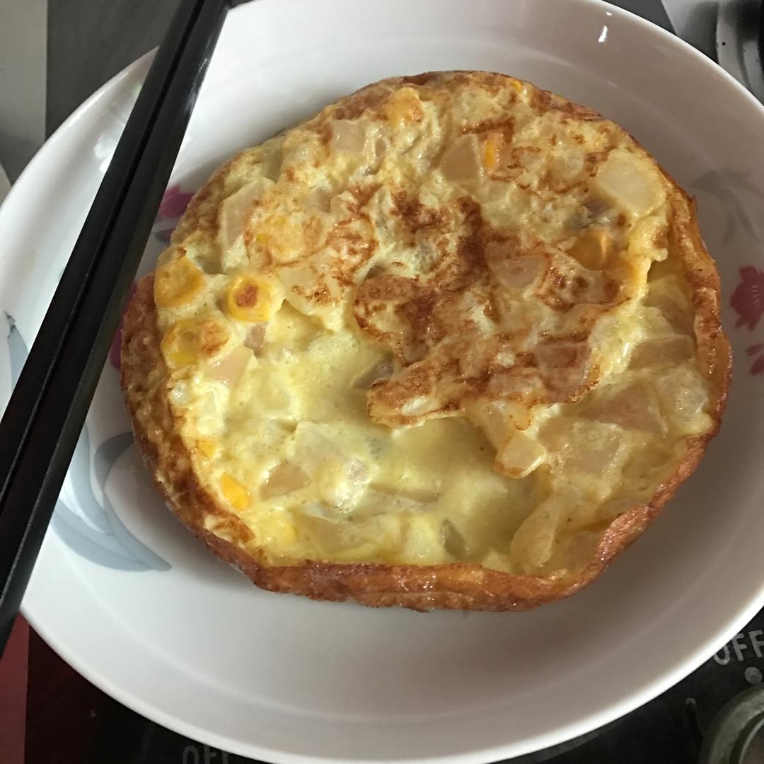 玉米洋葱煎蛋烧
