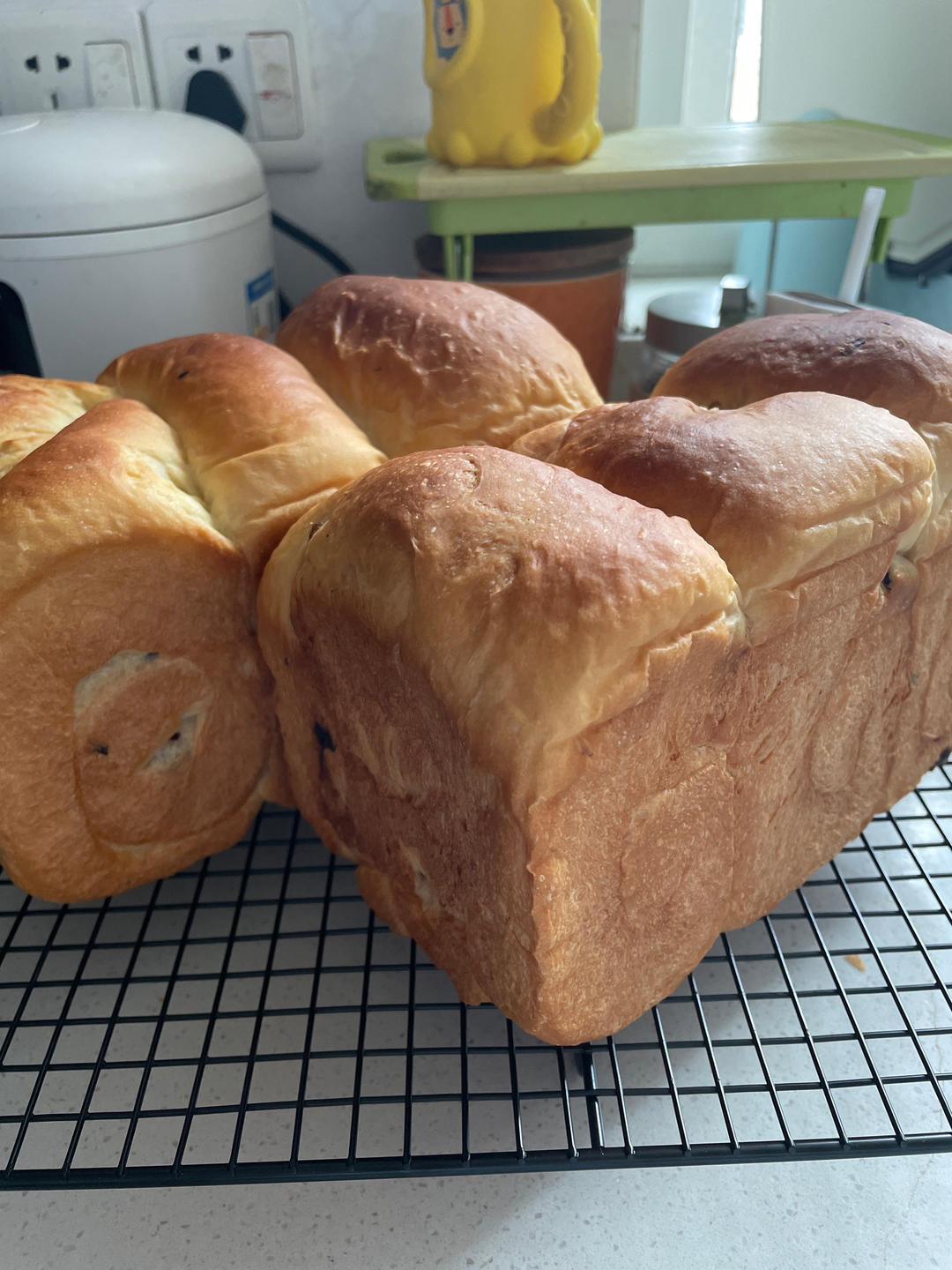 我最近每天做一个的葡萄干吐司，真的超松软好吃！