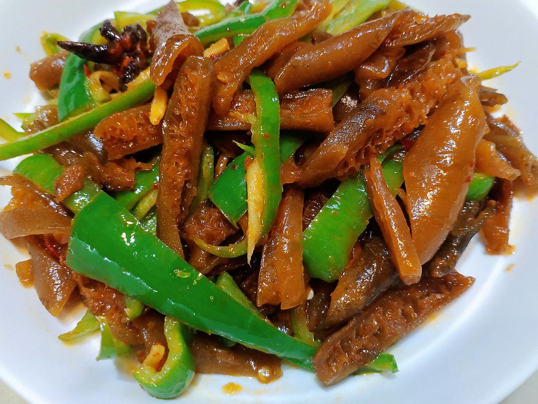 青椒炒海茸