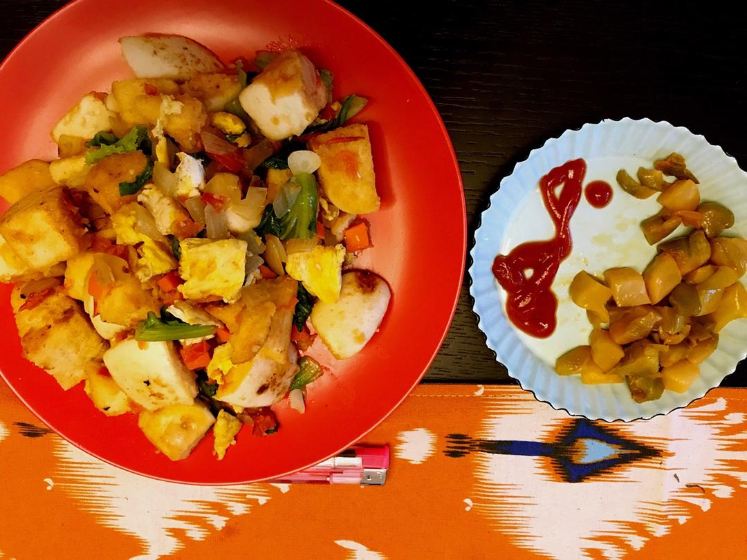 芝士蛋香炒馍块