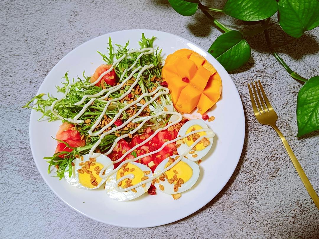 减脂营养餐~时蔬沙拉的做法