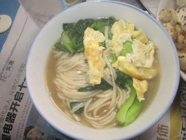 青菜鸡蛋面