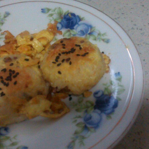 芝士蛋煎饭团