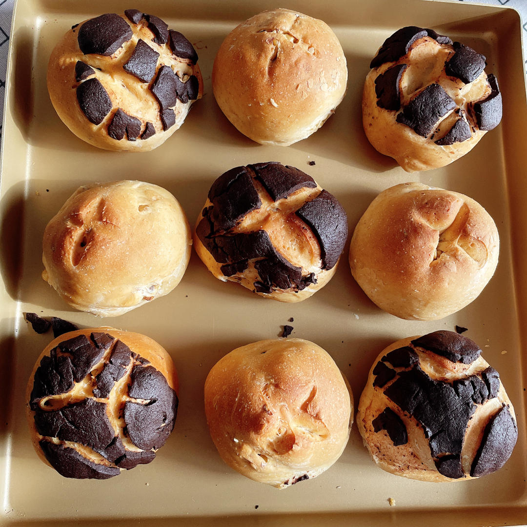 咖啡核桃全麦面包 50%全麦 直接法