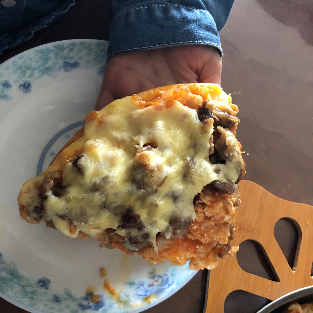 黑椒牛肉厚底披萨
