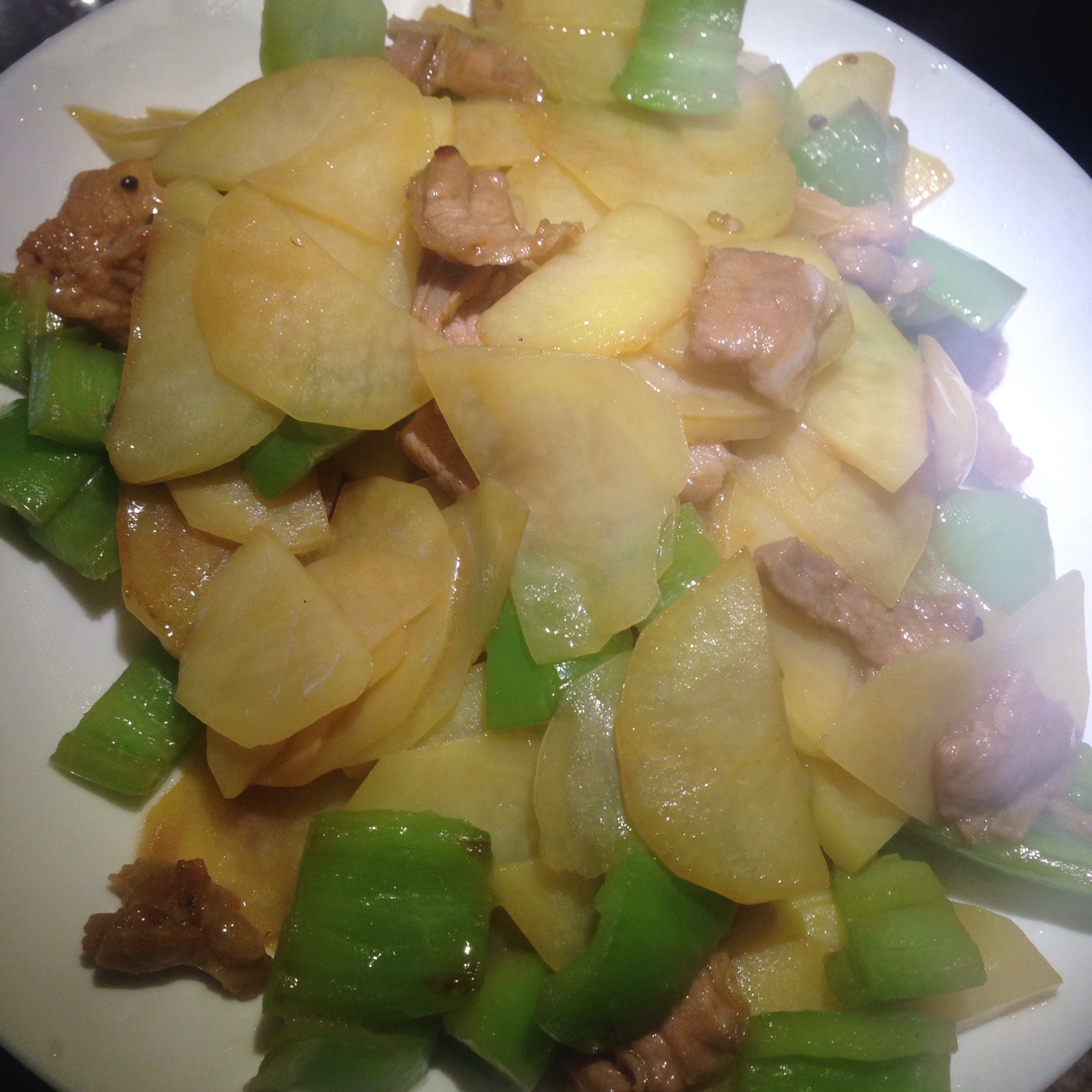 土豆青椒炒肉片