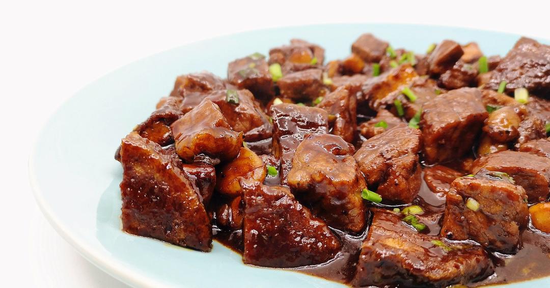 黑椒杏鲍菇牛肉粒