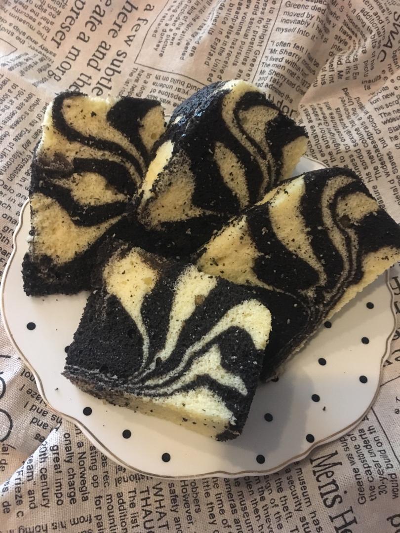 绿斑马戚风蛋糕