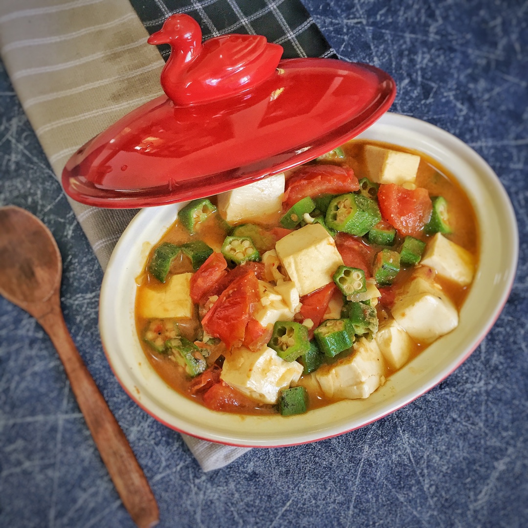 【健康三餐】味噌秋葵炒豆腐