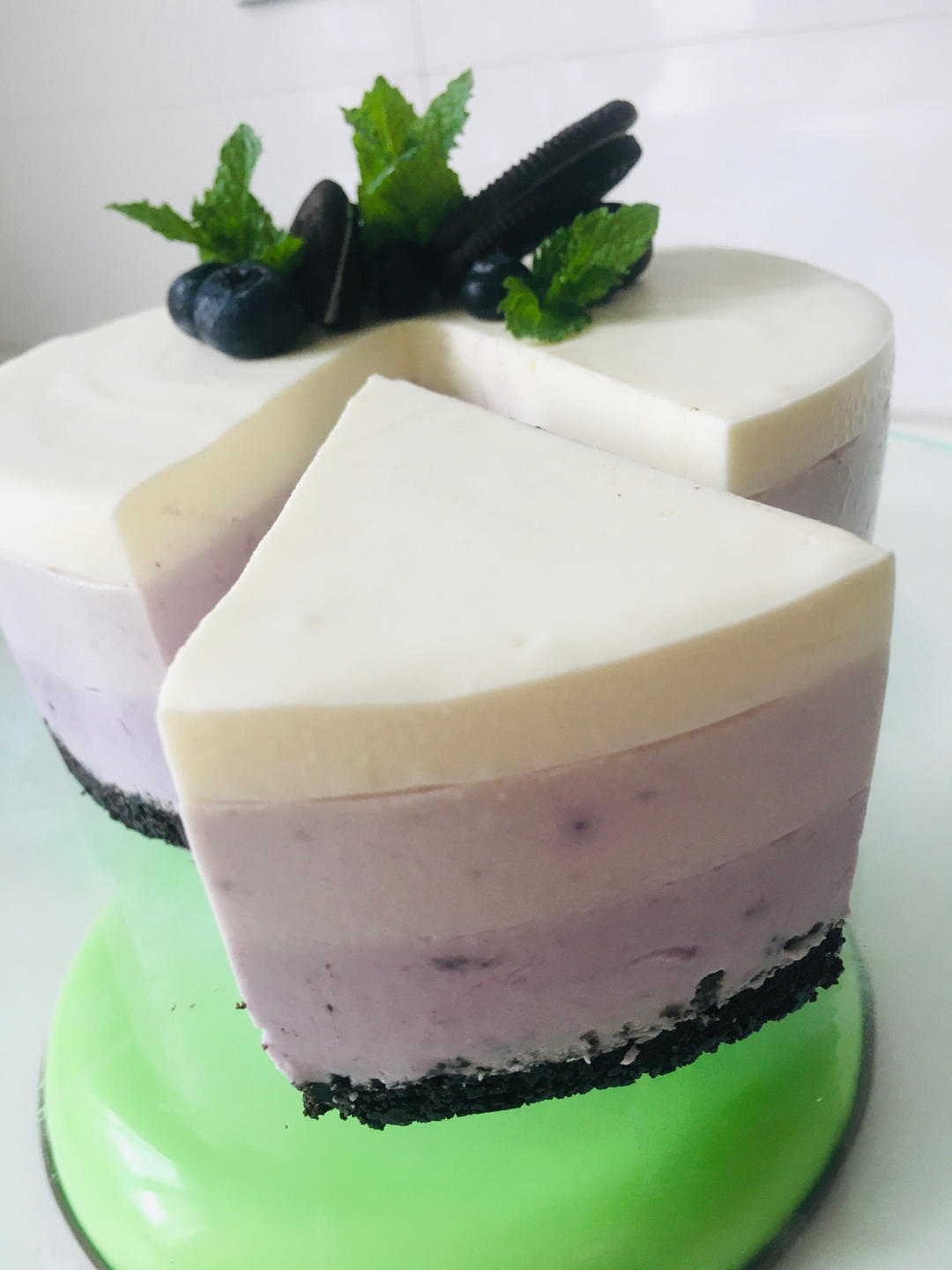 渐变蓝莓慕斯蛋糕🎂