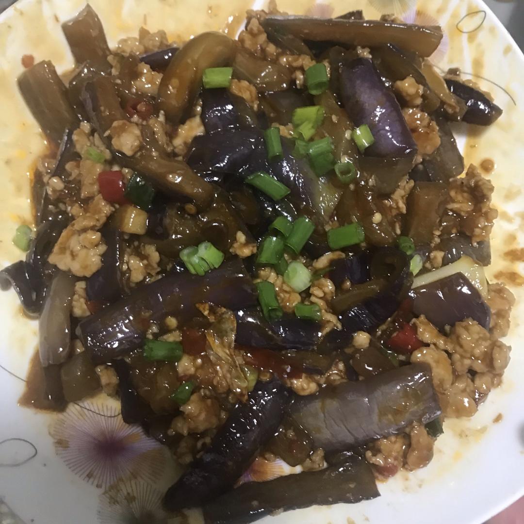 红烧肉沫茄子