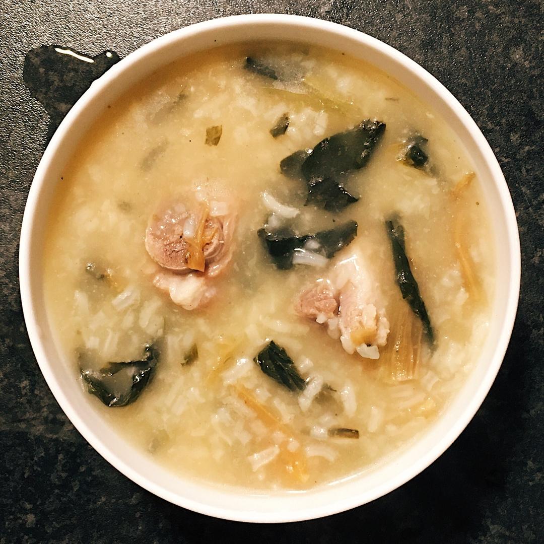 咸骨菜干粥