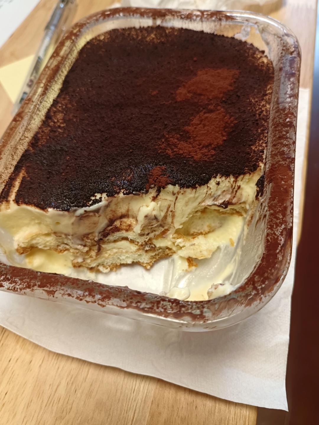 提拉米苏（熟蛋,无吉利丁）+自制马斯卡彭