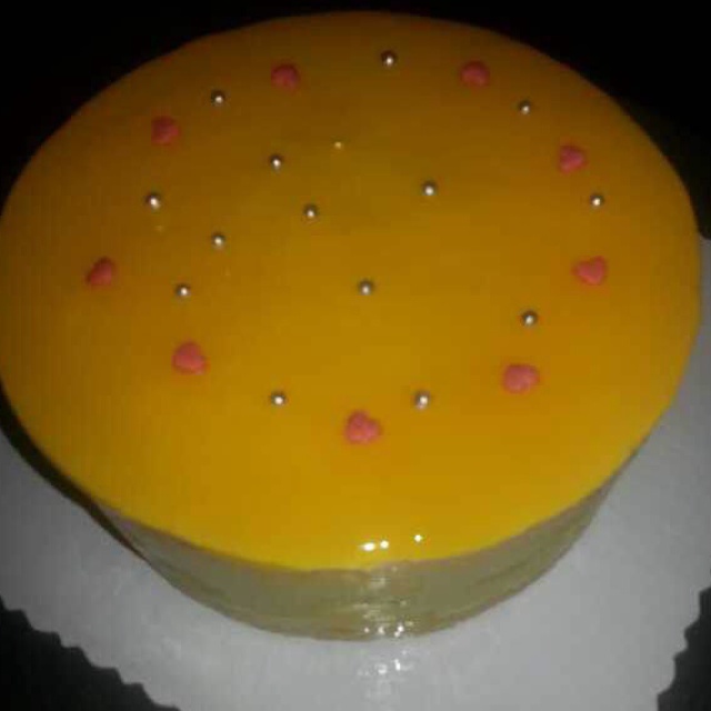 料超足的芒果慕斯蛋糕