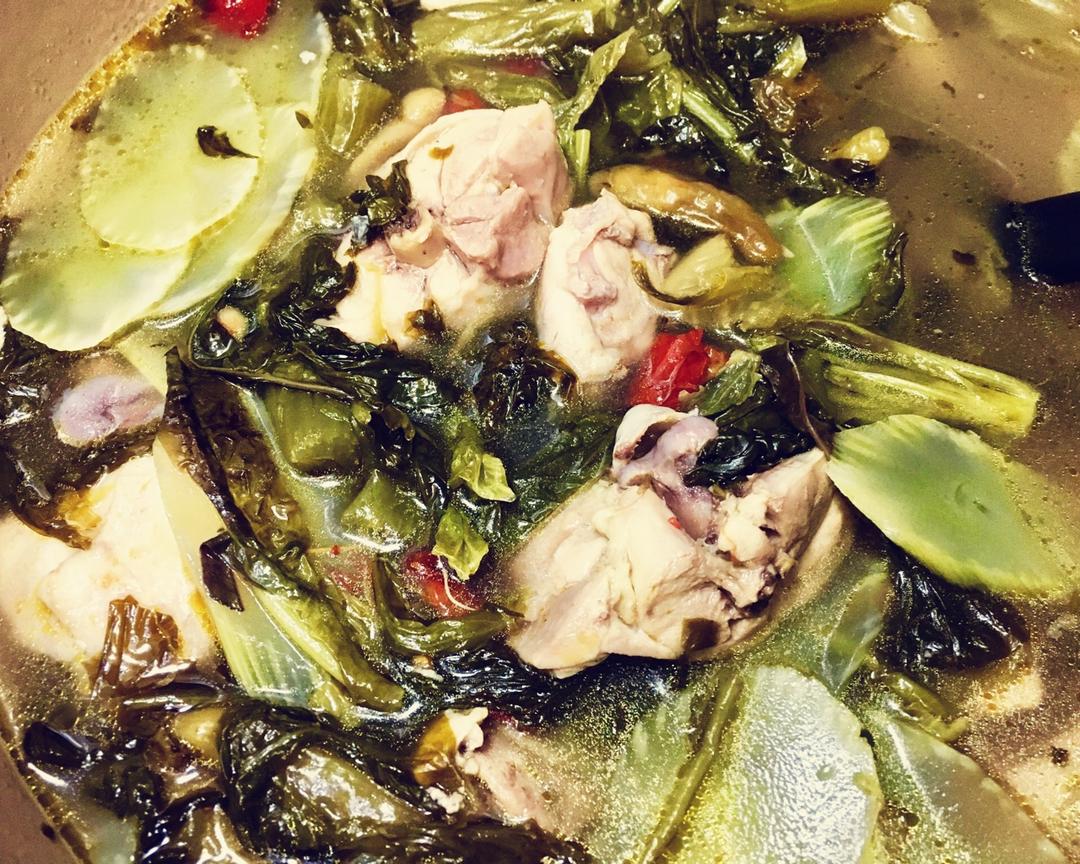 酸菜鸡（快手）的做法