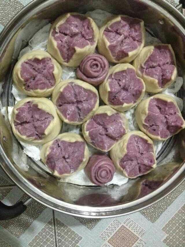紫薯开花馒头