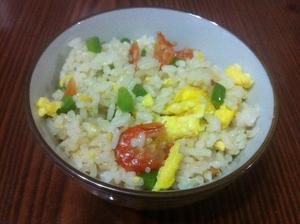【主食】青椒虾仁蛋炒饭的做法 步骤9
