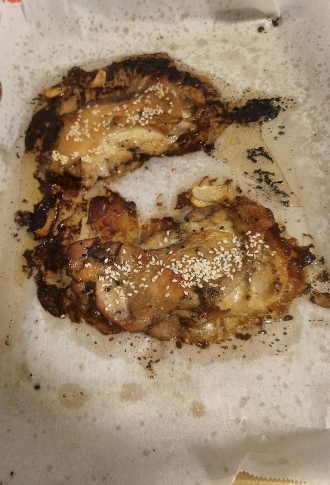 健康低卡家常菜——超嫩滑🍗芝麻香烤鸡腿