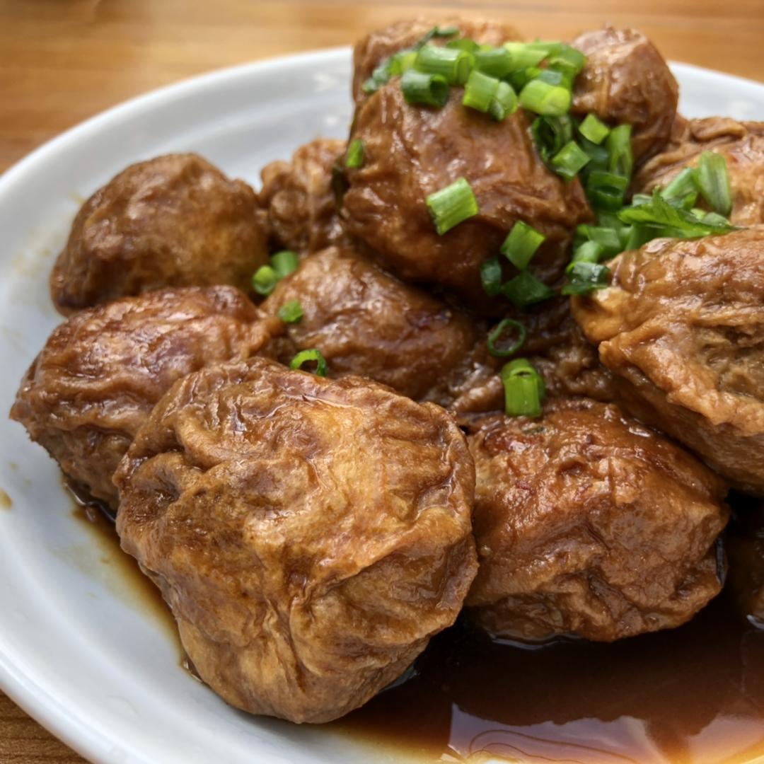 红烧油面筋塞肉