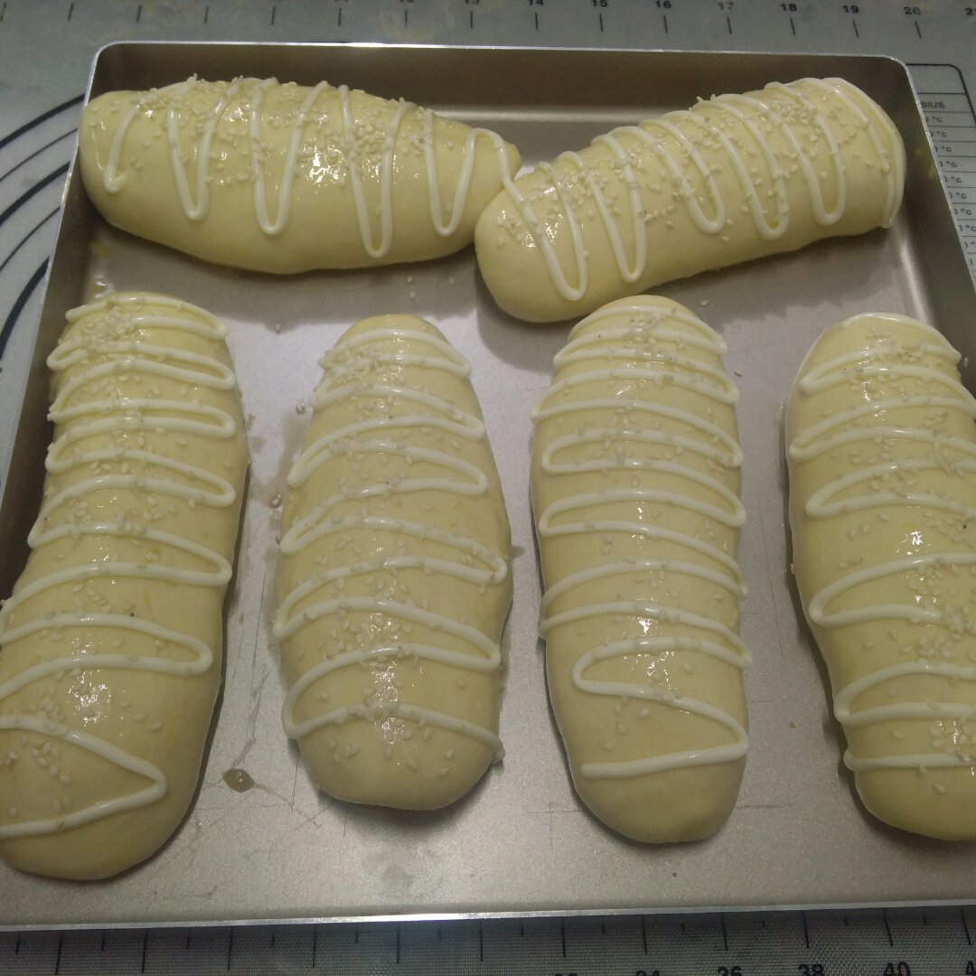 火腿肠早餐面包（一次发酵法）