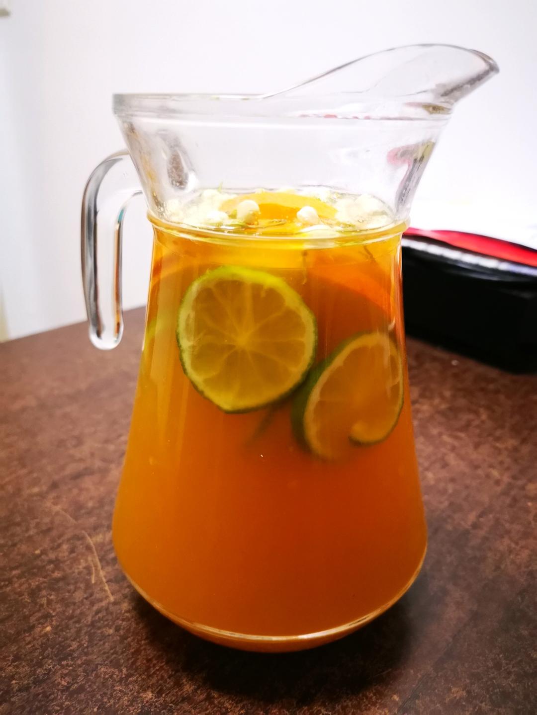 让维c爆炸💥巨好喝的鲜橙柠檬茉莉绿茶