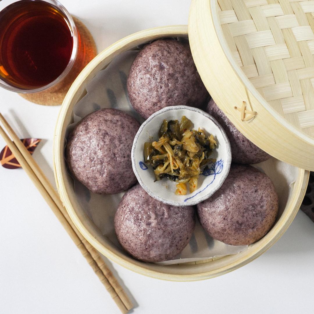 黑米馒头/全麦馒头的做法