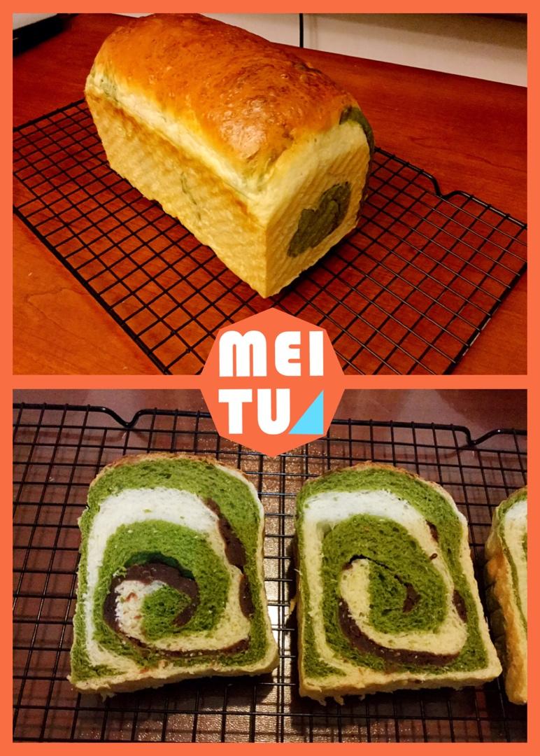 双色吐司-抹茶红豆/紫薯红豆