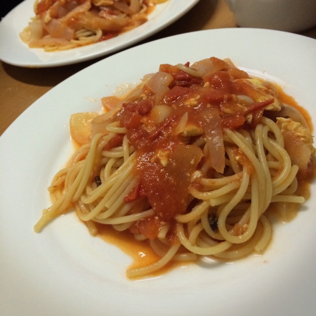 西红柿鸡蛋意面