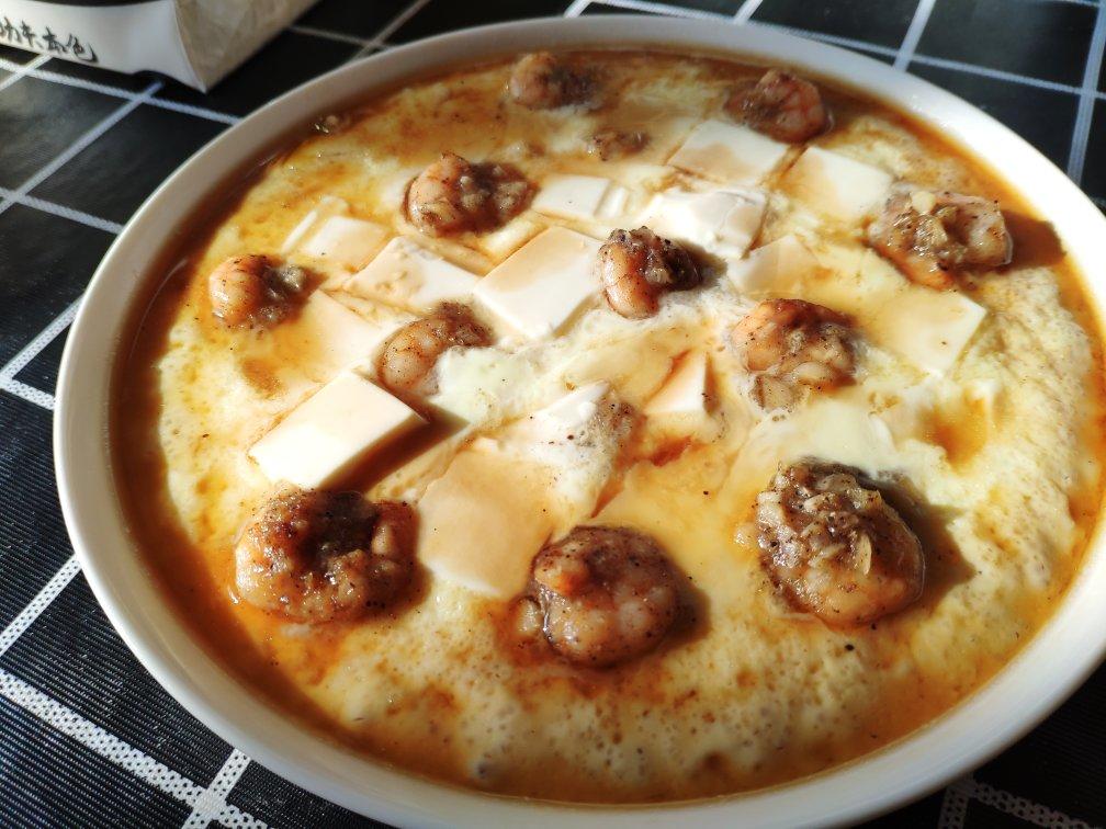 虾仁豆腐蒸水蛋