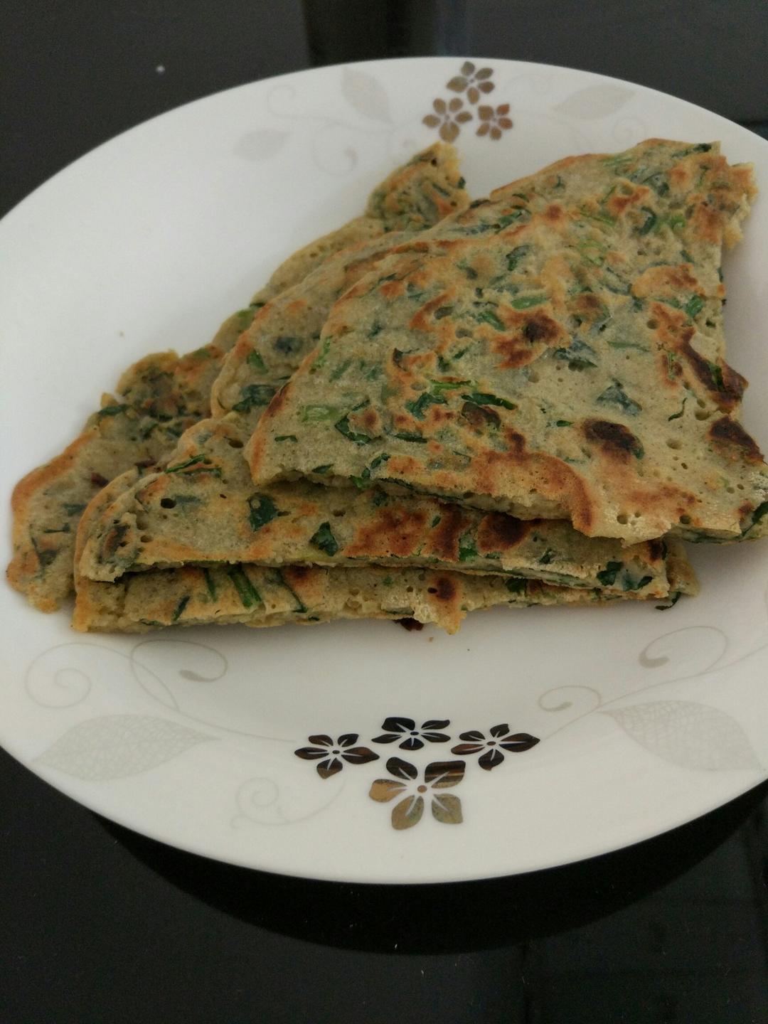 香酥韭菜荞麦饼