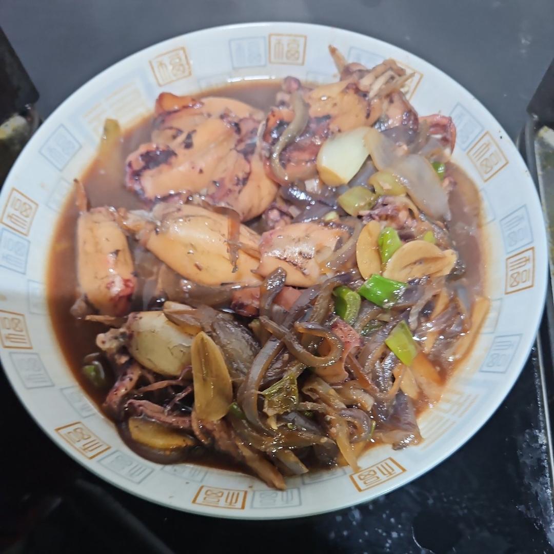 葱爆笔管鱼（海兔子）