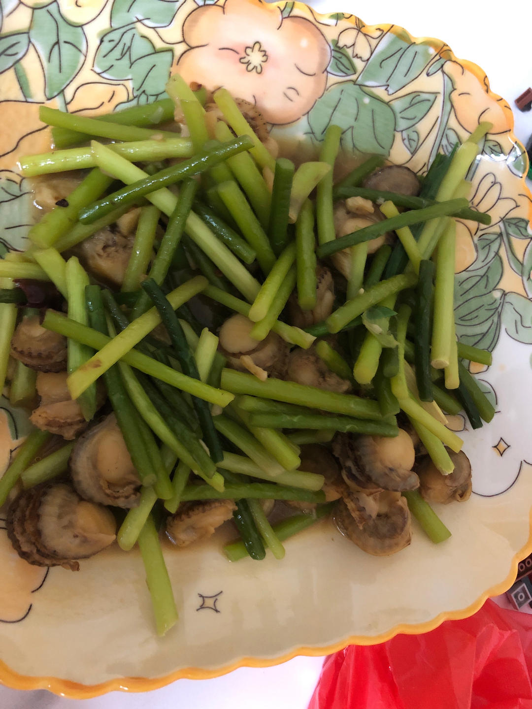 蒜苔炒扇贝肉