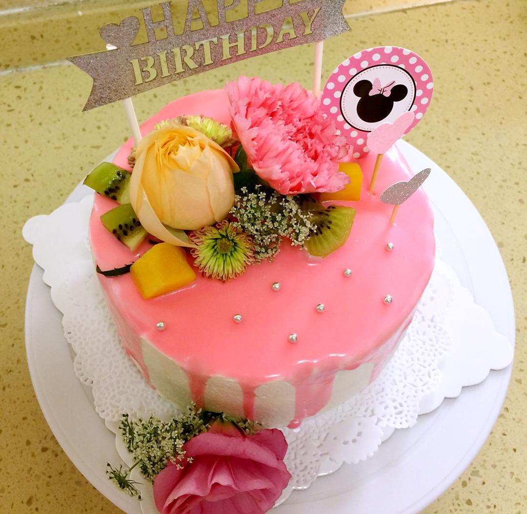 奶油淋面棋格蛋糕