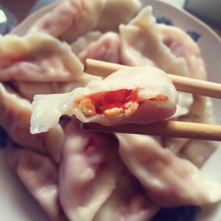 西红柿鸡蛋饺子