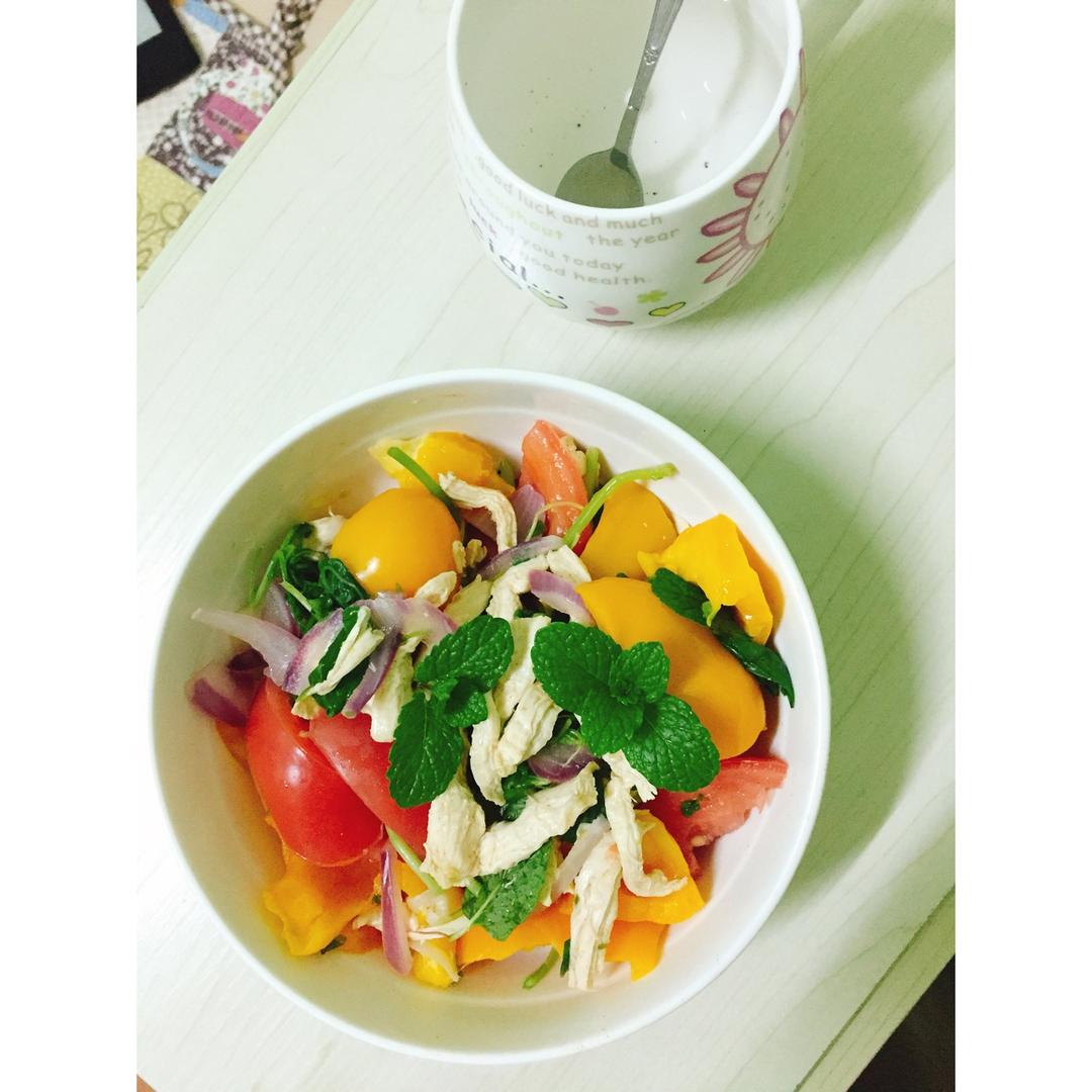 酸辣薄荷拌鸡丝