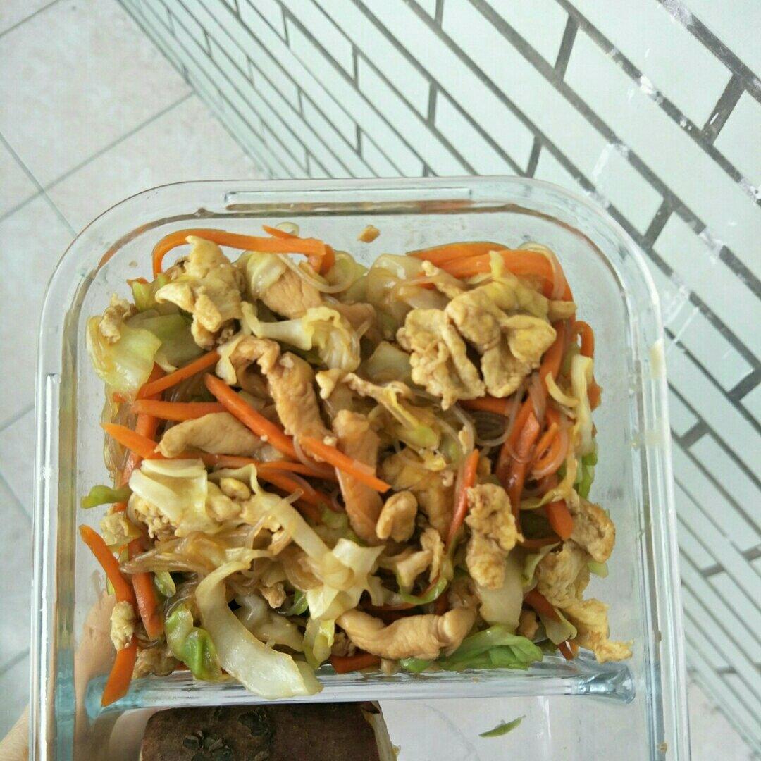 包菜鸡蛋炒粉丝