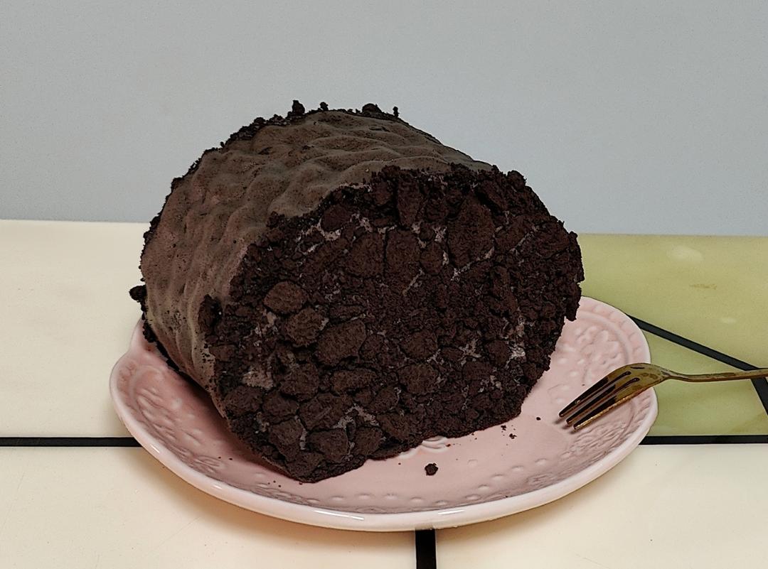 黑虎皮蛋糕卷，奥巧口味！幸亏我妈不知道用她30几个蛋（笑