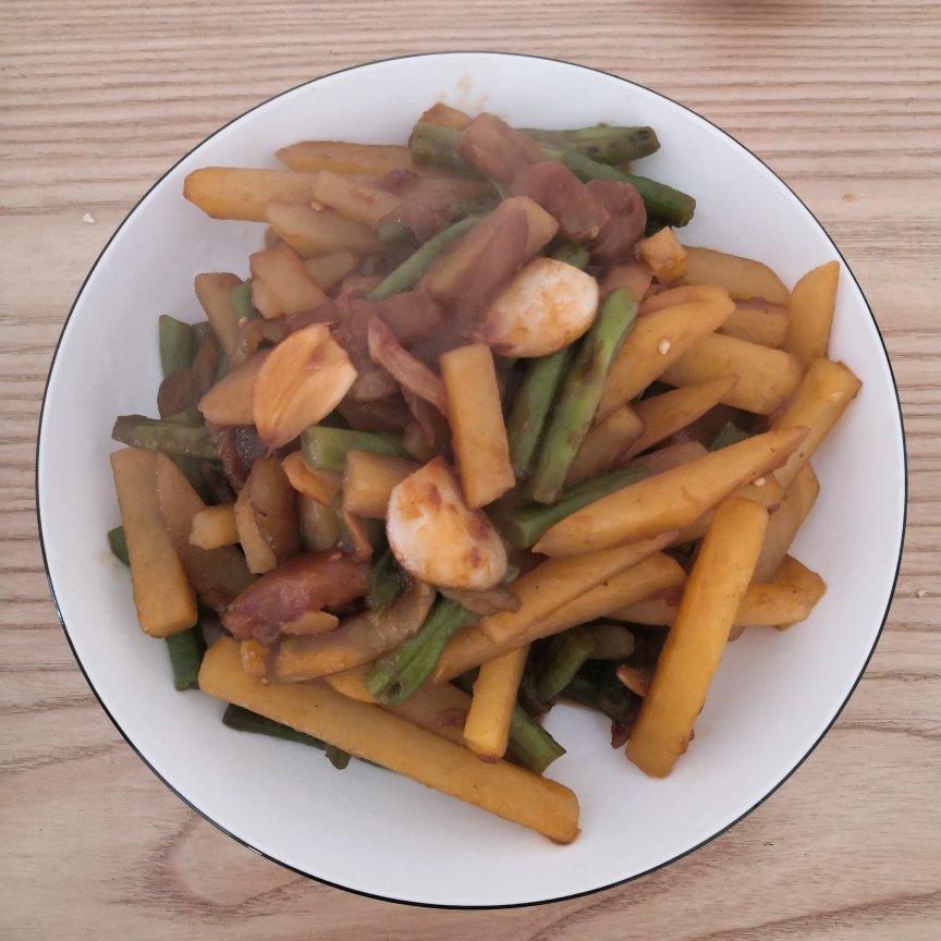 土豆茄子炖豆角