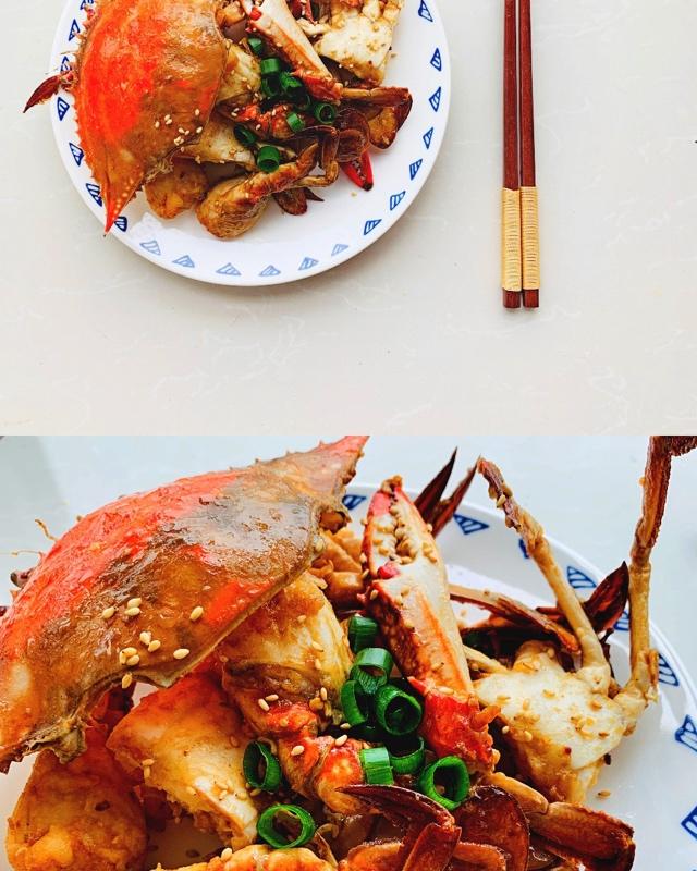 葱姜炒梭子蟹（very easy）