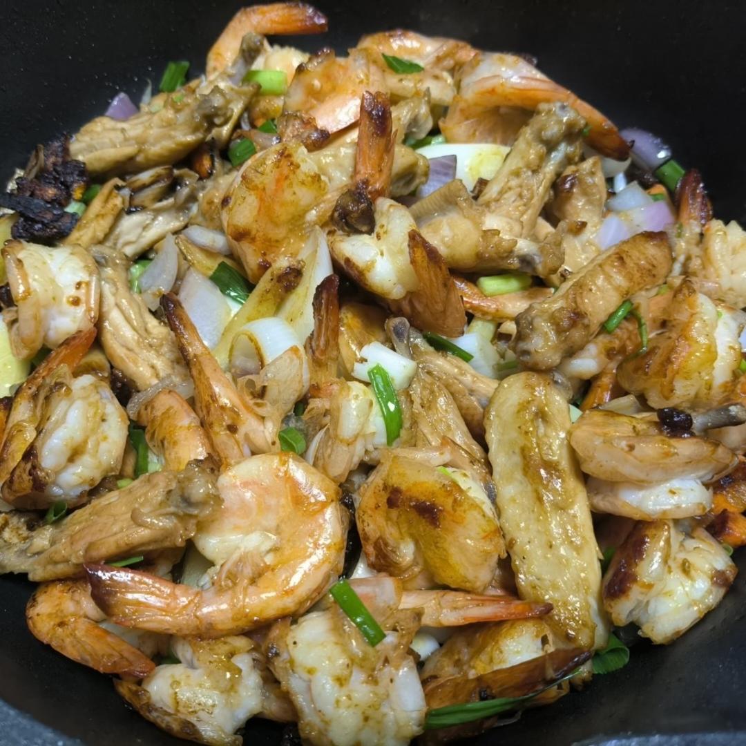 干锅鸡翅香辣虾🍤