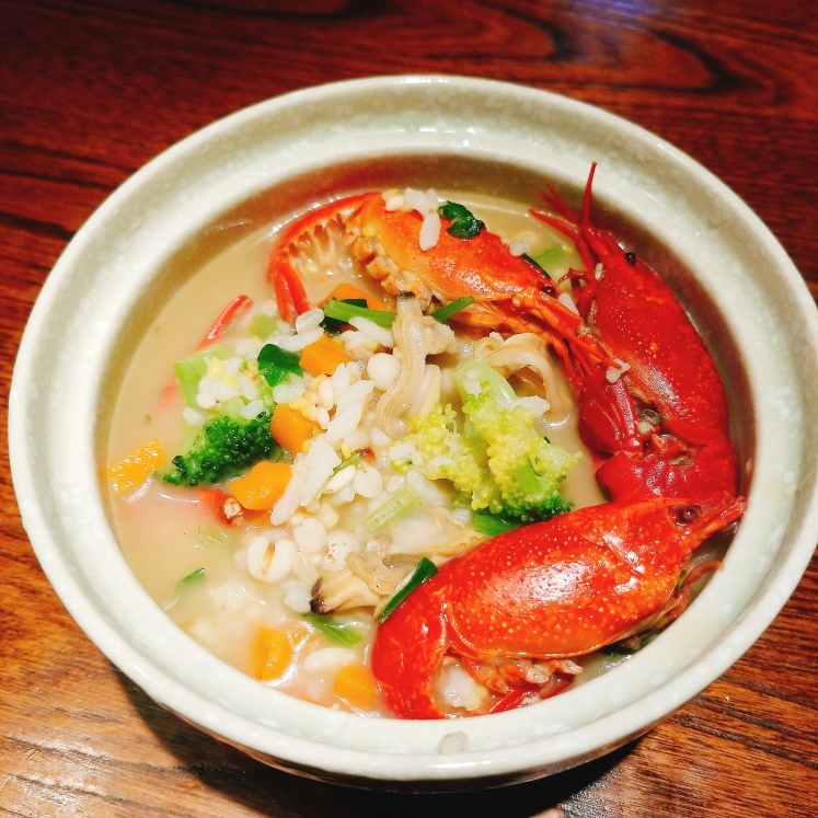 小龙虾蛤蜊泡饭(减肥)的做法