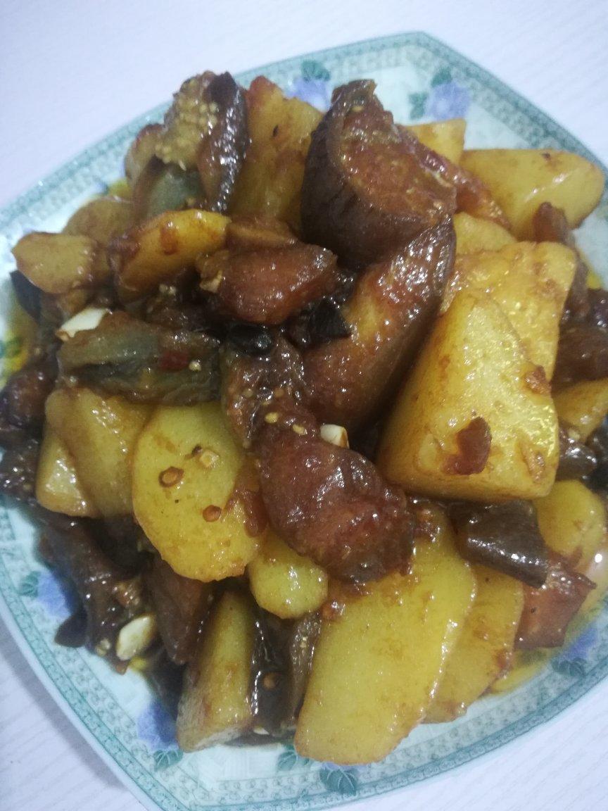 懒人版土豆炖茄子